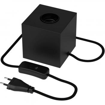 Lámpara de mesa Calex en forma cubo, negro