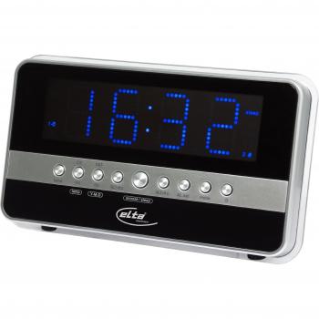 elta GmbH 4223 - Radio (Portátil, LED, 3,05 cm (1.2), CR2032, 3V, 230 V, 50 Hz) Negro, Plata