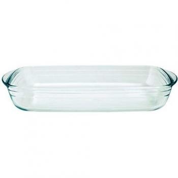 Excelsa Natural Baking Molde, Rectangular, Cristal, Transparente