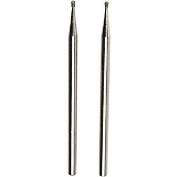 PROXXON 2228212 2228212-Juego 2 fresas diamantadas bola 1,0 mm, 0 W, 0 V, Metal