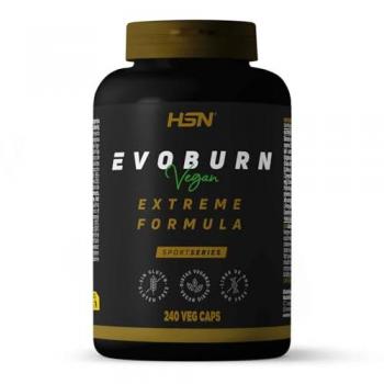 Evoburn HSN | 240 Cápsulas Vegetales | Suplemento Termogénico Natural para Mujeres y Hombres | Cafeína, Té Verde, Guaraná, Forskohlii | Alta Eficacia | No