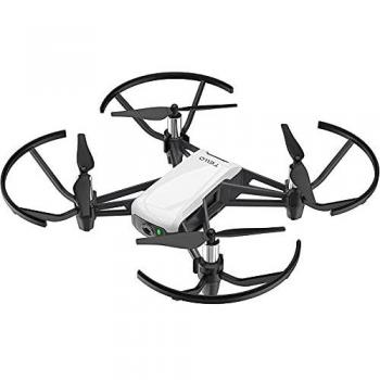 Ryze Dji Tello Mini Dron Ideal para Videos Cortos con Tomas EZ, Gafas VR y Compatibilidad con Dispositivos de Juego, Transmisión HD de 720p y Alcance de 100 Metros, Negro/ Blanco