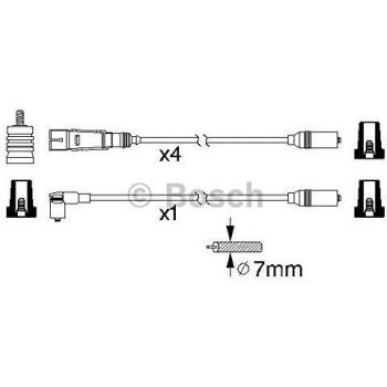 Kit de Cables de Encendido BOSCH 0 986 356 317 para VW Audi