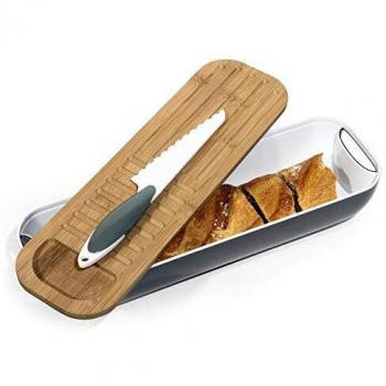 Saveur &d gustation KA1084 - Papelera con tabla de pan y cuchillo