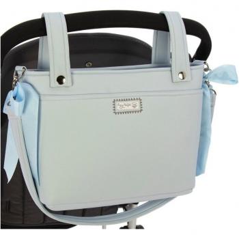 Bolso talega pequeño para silla de paseo Rosy Fuentes - Bolso práctico y funcional, diseño compacto, fabricado en materiales resistentes, con compartimentos organizadores, fácil de acoplar a la silla de paseo, ideal para llevar lo