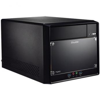Shuttle XPC cube Barebone SH510R4 - Equipo compacto con placa base Intel H510, 1x DisplayPort, 1x HDMI, 1x LAN, 1x bahía para unidad óptica de 5.25, y 2x bahías para discos duros de 3.5