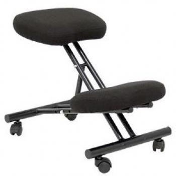 Taburete Oficina con Reposarodillas Regulable en Varias Posiciones Negro 640X460X600 mm