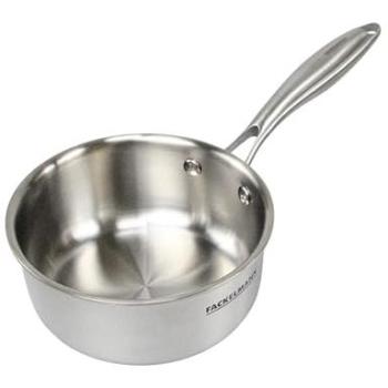 Cazo Profesional Inoxidable Triply 16 cm Vita3, Acero Inoxidable con Triple Fondo Difusor, Apto para Inducción, Gas, Vitro y Horno, Sin Antiadherente ni PFA,