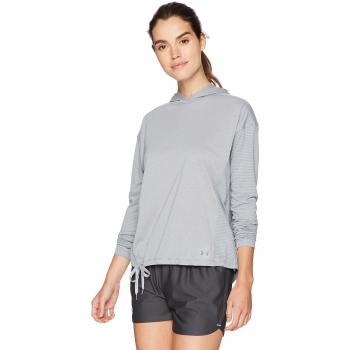 Under Armour Threadborne Hoody Camiseta de Manga Larga, Mujer, Gris