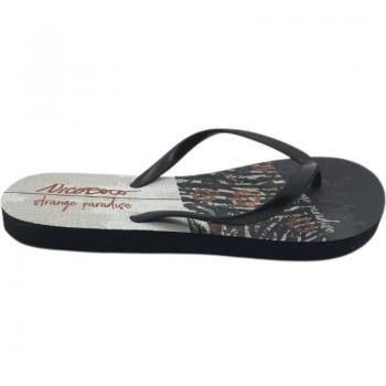 Chanclas de Mujer Nicoboco Transfer 20W - Tiras Finas - Pisada Suave - Suela Plana - Color Negro