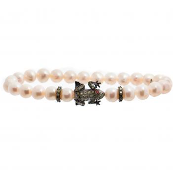 Brazalete Pulsera Lancaster JLA-BR-FROG-3-WH 16mm Mujer