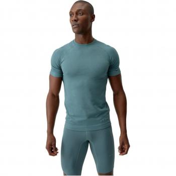 Camiseta de hombre Otawa Born Living Yoga, manga corta, color verde turquesa, talla XL
