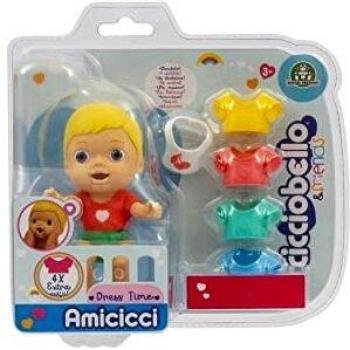 Cicciobello Amicicci Dress Time con 4 trajes extra coloridos y babero