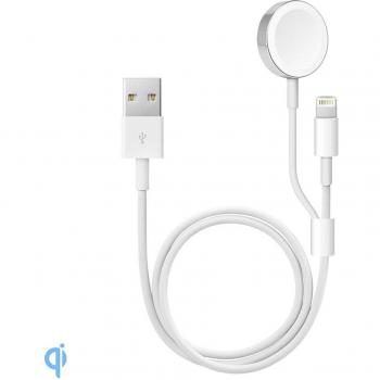 Cargador doble lightning y base de carga compatible con Apple Watch y iWatch