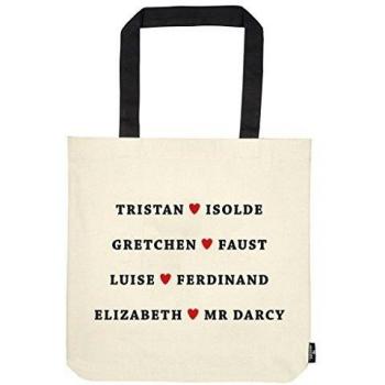 moses. moses. Shopper Liebespaare libri_x | Tragetasche aus 100% Baumwolle Natur Bolso de Gimnasio, 42 cm, Marfil