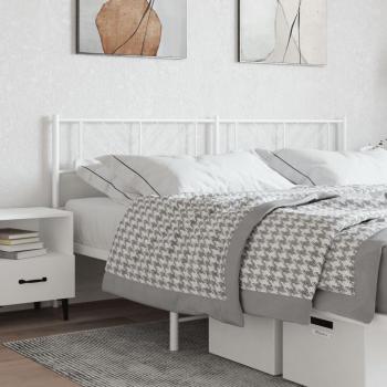 vidaXL Metal Headboard White 193 cm