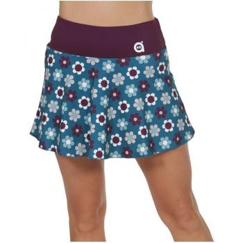Falda de tenis y pádel para mujer con estampado de flores en tonos morados
