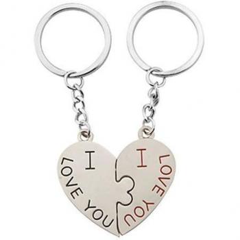Amor Como I Usted Diseño pares de los pares llavero con colgante de corazón