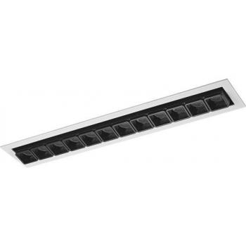 Lámpara empotrable de techo técnica y moderna Italux Harper LED 3000K 1510lm blanco y negro