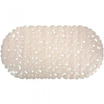Alfombra de Baño Antideslizante PVC Piedras Beige 68x35cm