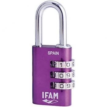 Candado Combinación IFAM Combi30 Violeta de 30mm con Arco de ø5mm