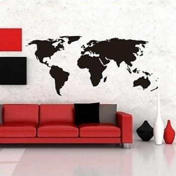 Piteng? pegatinas mapa pared grandes global mapa del mundo Atlas vinilo stickers paredes lavable