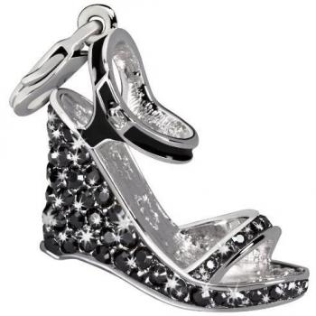 Glamour Black Women's Charm Pendant GS2-01 with Swarovski Crystal (4 cm)