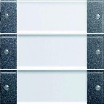 Gira System 55 213328 Set of Rocker Switches 3-Way with Labelling Fields Clear Anthracite