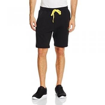 Gold's Gym Logo Fleece Premium Short, Pantalones Cortos Deportivos Para Hombre, Negro, X-Large