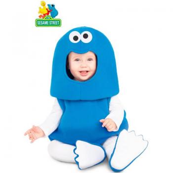 Disfraz para Bebés My Other Me Cookie Monster Sesame Street Azul (3 Piezas) 0-6 Meses