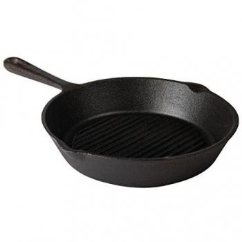 Sartén Parrilla Redonda de Hierro Fundido con Rayas 26,7 cm - Vogue
