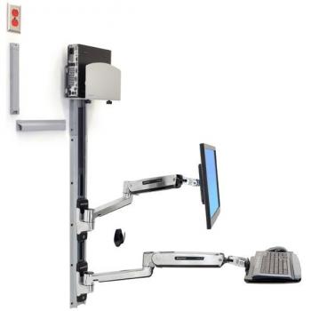 Soporte de Mesa para Pantalla Ergotron 45-358-026, soporte para monitor de 106,7 cm (42), color plata