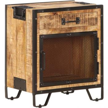 Rough Mango Wood Bedside Cabinet