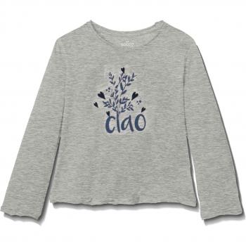Gocco S73TCLNE002, Camiseta de Manga Larga para Niñas, Gris