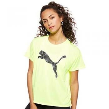 PUMA Last Lap Logo tee Camiseta, Mujer, Yellow Alert-Cat, XS
