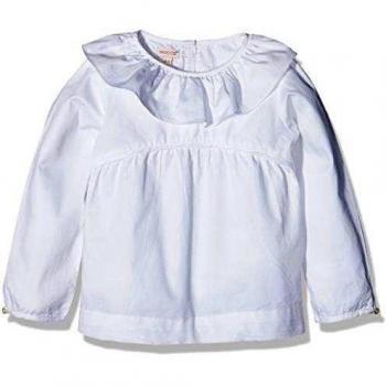 Gocco Blusa Manga Larga, Abrigo para Niñas, Blanco, 4-5