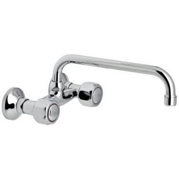 GRIFO FREGADERO MURAL CAÑO ALTO 15 CM