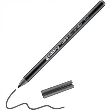 edding 1300 rotulador de color de trazo medio - gris castaño - 1 rotulador - punta redondeada 2 mm - rotulador para dibujar y escribir - rotulador para el colegio, mandalas, Bullet Journals