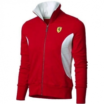 Ferrari 5000019-600-235 - Sudadera con cremallera, color rojo, talla XL