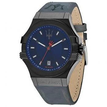 Men's Watch, Potenza Collection, Made of Stainless Steel, Gun pvd, Leather - R8851108021