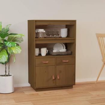 Aparador de madera maciza de pino marrón miel 67x40x108,5 cm Amber Sideboard