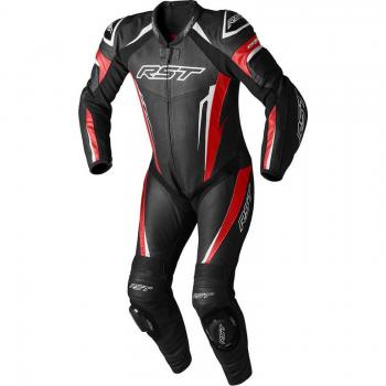 Mono de cuero RST Tractech EVO 5 rojo-negro-blanco, traje de moto de una pieza, talla 2XL