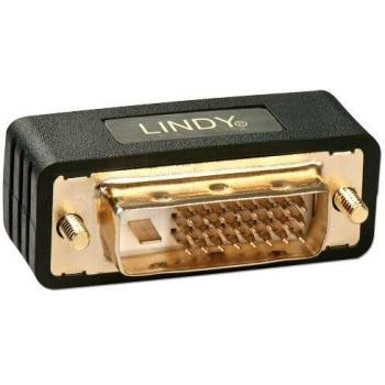 Lindy - 41098 cambiador de género para cable DVI-I DVI-D Negro