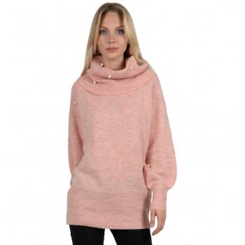 Ladies Knitted Sweater - XS-S, Pink
