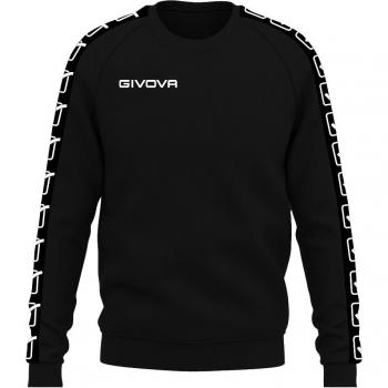 Givova Unisex Crewneck Sweatshirt with Neckband - Black 2XL