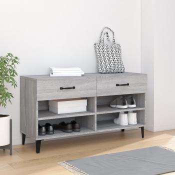 Zapatero gris Sonoma 102x35x55 cm Madera multicapa