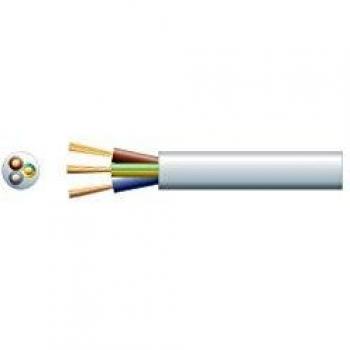 3 Core Round Mains Pvc 3 X 320.2Mm 10A 7.2Mm White 100M
