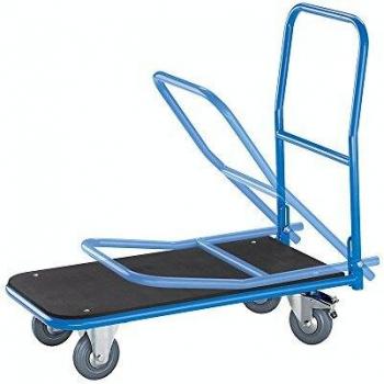 Carro de Plataforma Eurokraft Pro con Manija Plegable y Carga de MDF