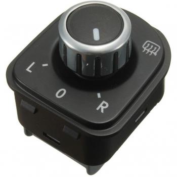 Toogoo 60611 Interruptor de Espejo Ajustable de Cromo Perilla Climatizada para Coche