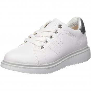 Geox J Thymar a, Zapatos de Cordones Derby Niñas, Blanco
